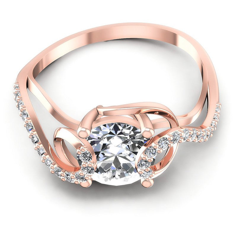 Round Diamonds 0.55CT Engagement Ring in 18KT Yellow Gold