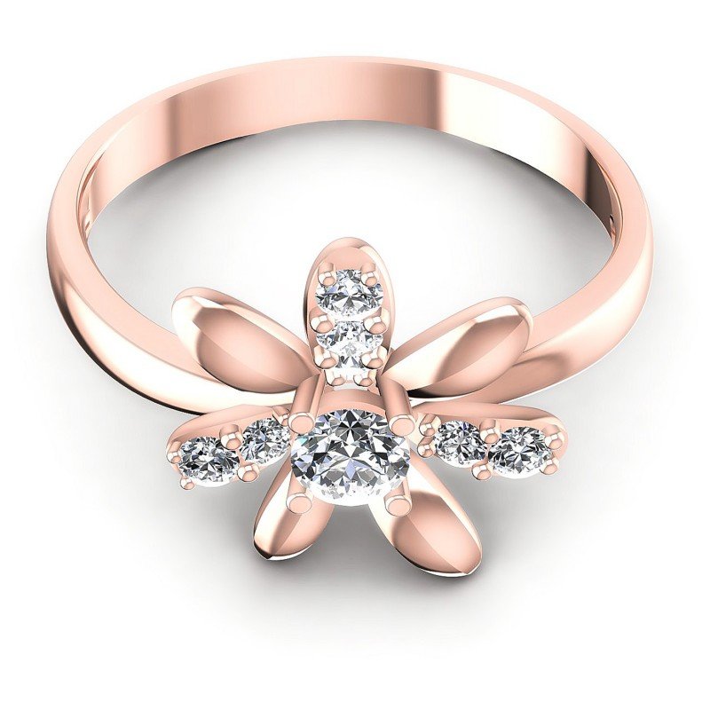 Round Diamonds 0.35CT Fashion Ring in 18KT Yellow Gold