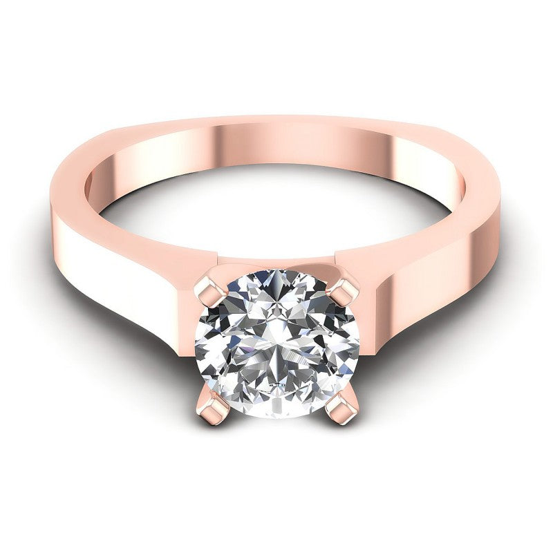 Round Diamonds 0.35CT Solitaire Ring in 18KT Yellow Gold