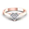 Heart Diamonds 0.35CT Solitaire Ring in 18KT Yellow Gold