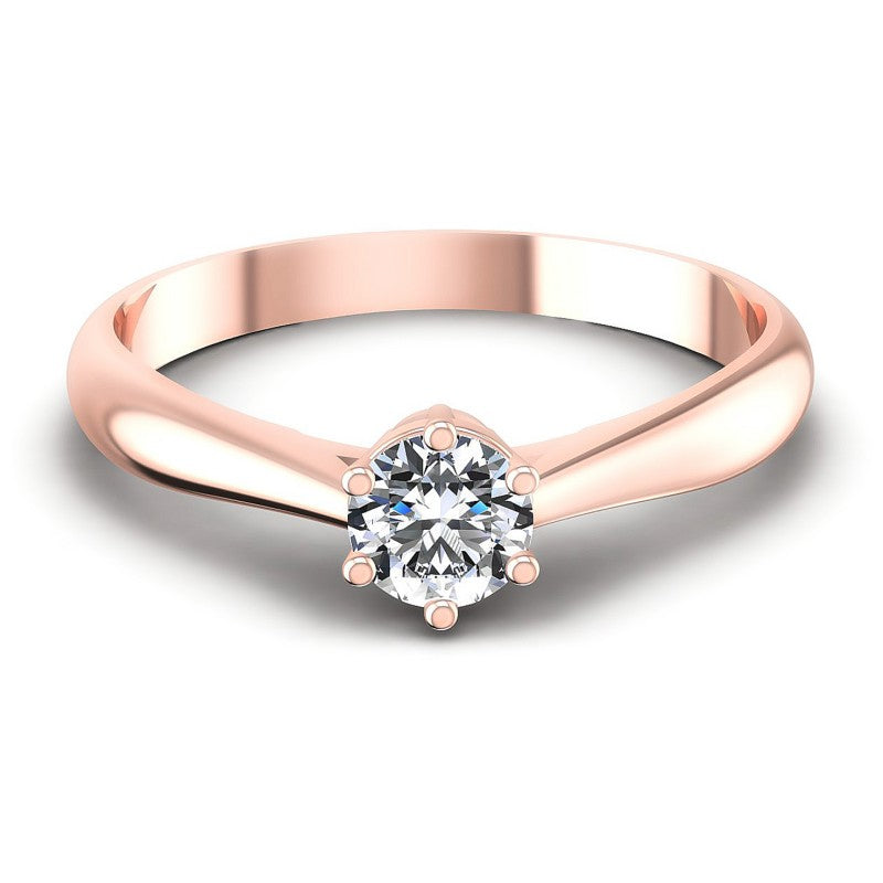 Round Diamonds 0.35CT Solitaire Ring in 18KT Yellow Gold