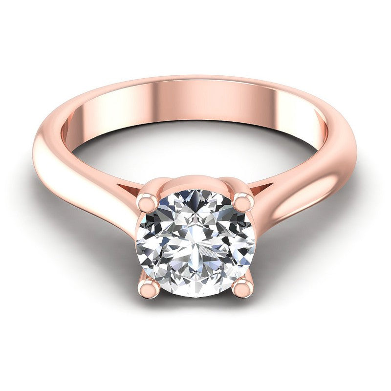 Round Diamonds 0.35CT Solitaire Ring in 18KT Yellow Gold