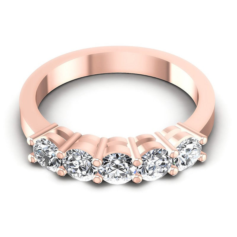 Round Diamonds 0.95CT Diamonds Wedding Band in 18KT Yellow Gold