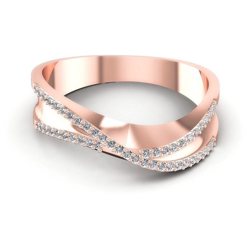 Round Diamonds 0.30CT Diamonds Wedding Band in 18KT Yellow Gold