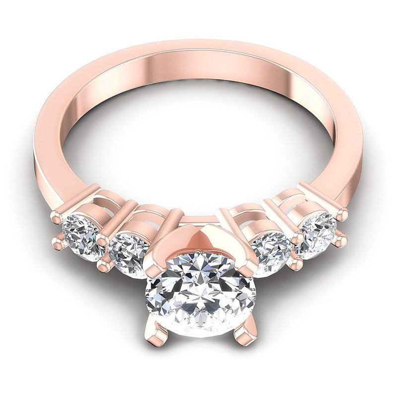 Round Diamonds 0.85CT Engagement Ring in 18KT Yellow Gold