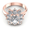 Radiant and Pear Diamonds 1.65CT Halo Ring in 18KT Yellow Gold