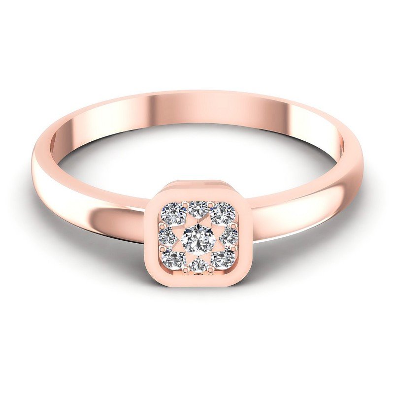 Round Diamonds 0.20CT Fashion Ring in 18KT Yellow Gold