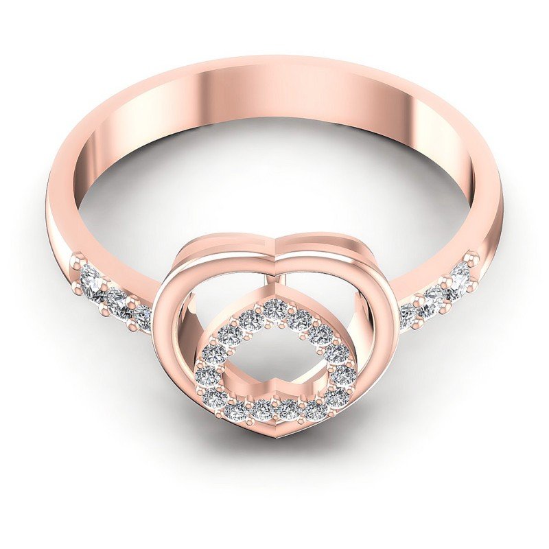 Round Diamonds 0.25CT Fashion Ring in 18KT Yellow Gold