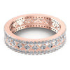 Princess and Round Diamonds 1.35CT Eternity Ring in 18KT Yellow Gold