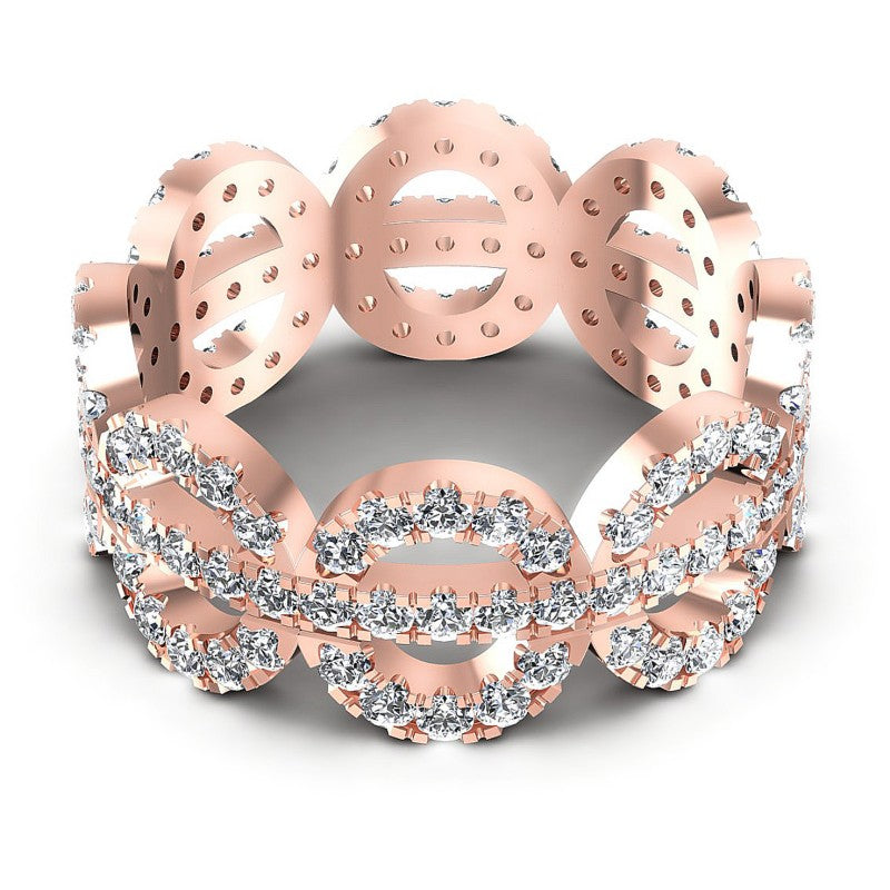 Round Diamonds 1.55CT Eternity Ring in 18KT Yellow Gold