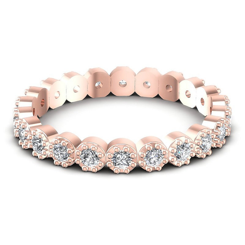 Round Diamonds 0.50CT Eternity Ring in 18KT Yellow Gold