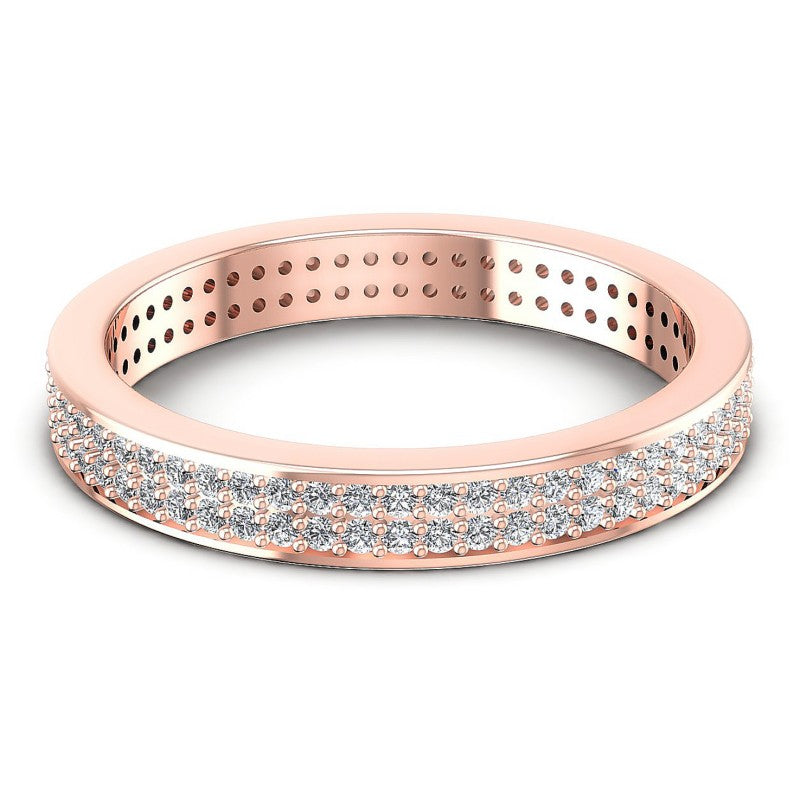 Round Diamonds 0.75CT Eternity Ring in 18KT Yellow Gold
