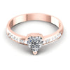 Round and Heart Diamonds 0.55CT Engagement Ring in 18KT Yellow Gold