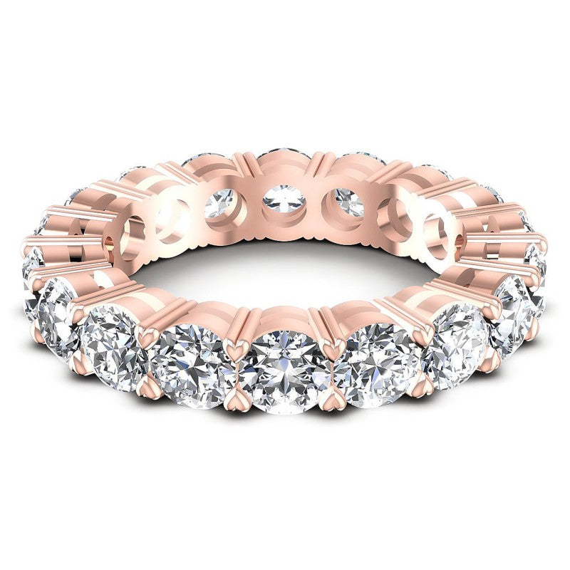 Round Diamonds 4.30CT Eternity Ring in 18KT Yellow Gold