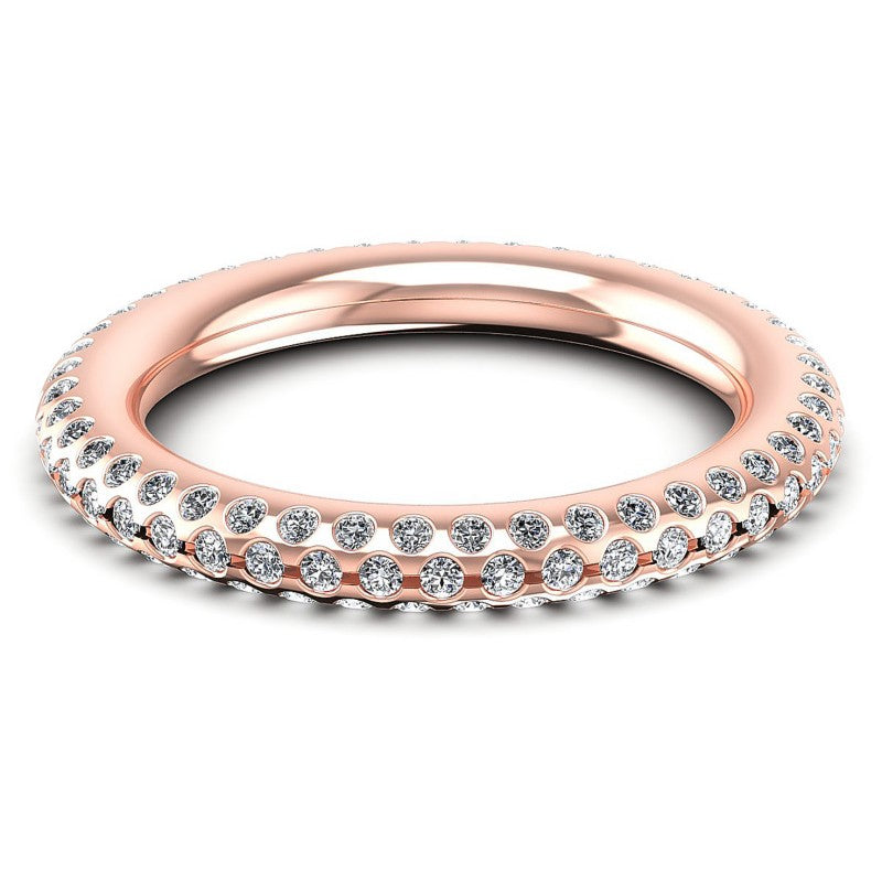 Round Diamonds 0.50CT Eternity Ring in 18KT Yellow Gold