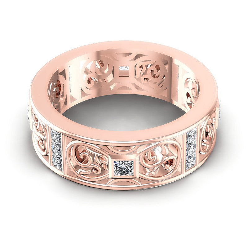 Princess Diamonds 1.40CT Diamonds Wedding Band in 18KT Yellow Gold