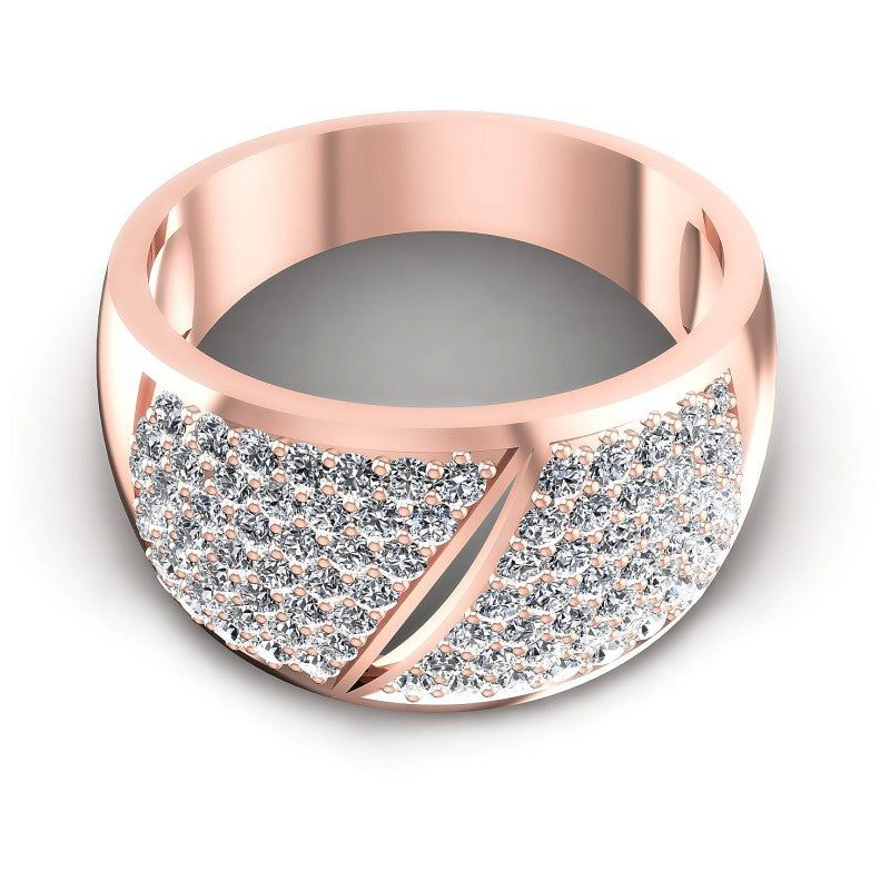 Round Diamonds 1.10CT Diamonds Wedding Band in 18KT Yellow Gold