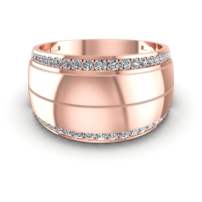 Round Diamonds 0.55CT Diamonds Wedding Band in 18KT Yellow Gold
