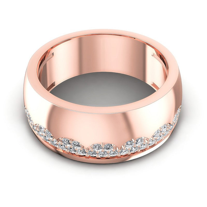 Round Diamonds 0.45CT Diamonds Wedding Band in 18KT Yellow Gold