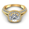 Round Diamonds 1.10CT Antique Ring in 14KT Yellow Gold