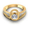 Round Diamonds 0.60CT Engagement Ring in 14KT Yellow Gold