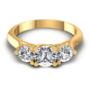 Round Diamonds 1.40CT Three Stone Ring in 14KT Yellow Gold