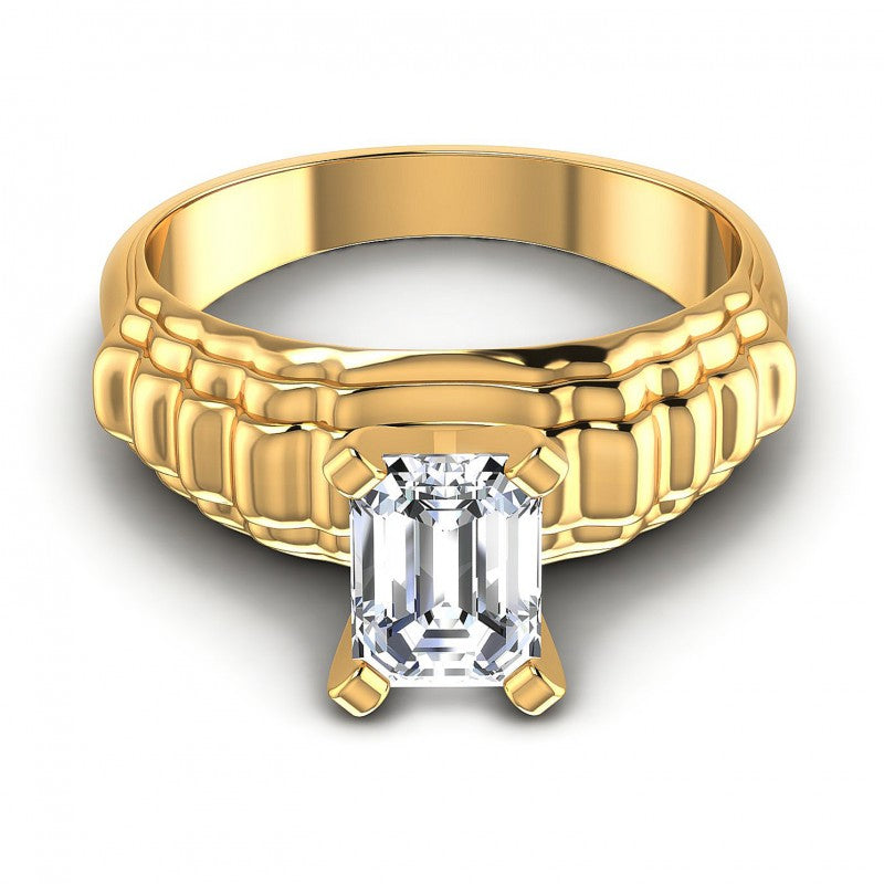Emerald Diamonds 0.35CT Solitaire Ring in 14KT Yellow Gold