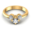 Round Diamonds 0.45CT Three Stone Ring in 14KT Yellow Gold