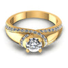 Round Diamonds 1.05CT Engagement Ring in 14KT Yellow Gold