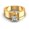 Princess Diamonds 0.35CT Solitaire Ring in 14KT Yellow Gold