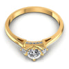 Round Diamonds 0.50CT Three Stone Ring in 14KT Yellow Gold