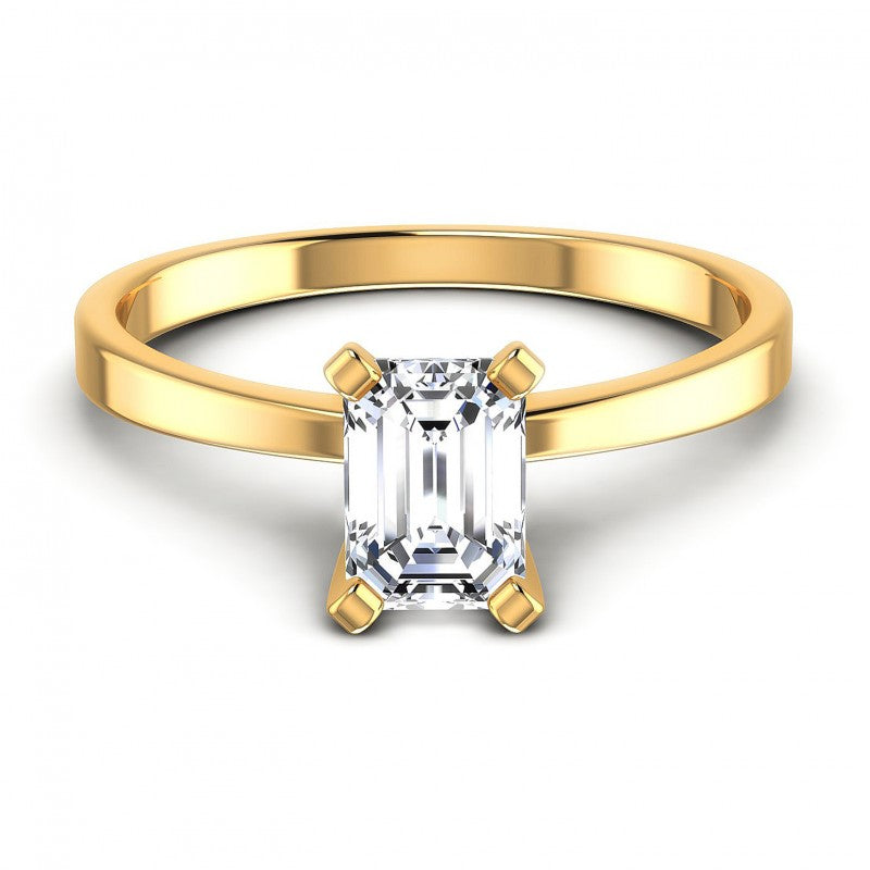 Emerald Diamonds 0.35CT Solitaire Ring in 14KT Yellow Gold