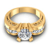 Princess and Round Diamonds 1.35CT Engagement Ring in 14KT Yellow Gold