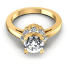 Round and Marquise Diamonds 0.65CT Engagement Ring in 14KT Yellow Gold