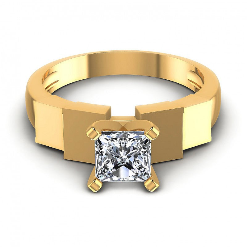 Princess Diamonds 0.35CT Solitaire Ring in 14KT Yellow Gold