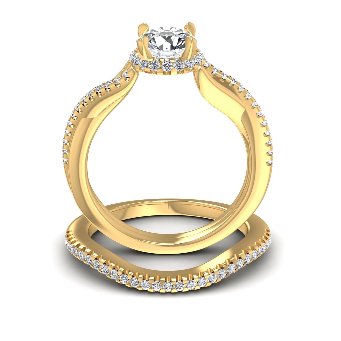 Bridal Sets 0.75-1.90CT Round Cut Diamonds