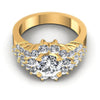 Round Diamonds 1.85CT Halo Ring in 14KT Yellow Gold