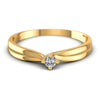 Round Diamonds 0.10CT Solitaire Ring in 14KT Yellow Gold