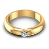 Round Diamonds 0.15CT Solitaire Ring in 14KT Yellow Gold