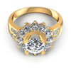 Round Diamonds 1.45CT Halo Ring in 14KT Yellow Gold