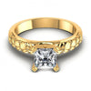 Round Cut Diamonds Solitaire Ring in 14KT Yellow Gold