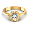 Round Diamonds 0.35CT Solitaire Ring in 14KT Yellow Gold