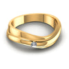 Round Cut Diamonds Mens Ring in 14KT Yellow Gold