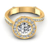 Round Diamonds 1.00CT Halo Ring in 14KT Yellow Gold
