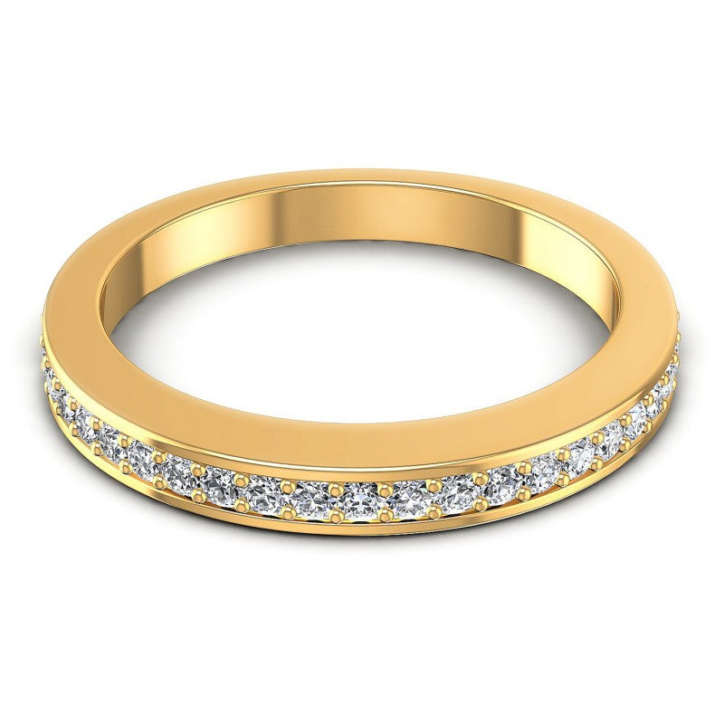 Round Diamonds 0.30CT Diamonds Wedding Band in 14KT Yellow Gold