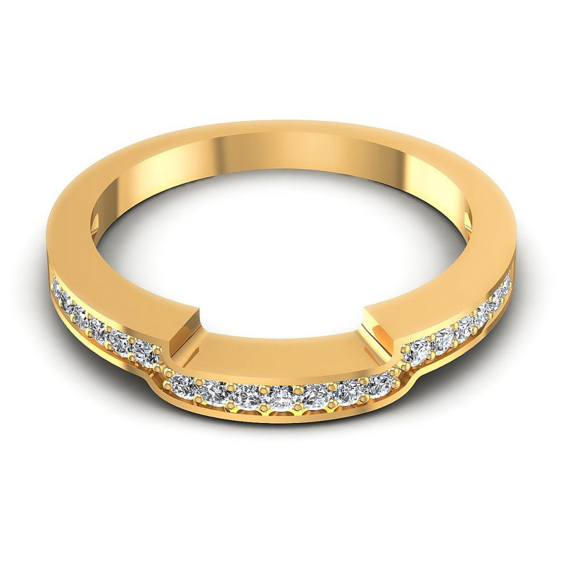 Round Diamonds 0.20CT Diamonds Wedding Band in 14KT Yellow Gold
