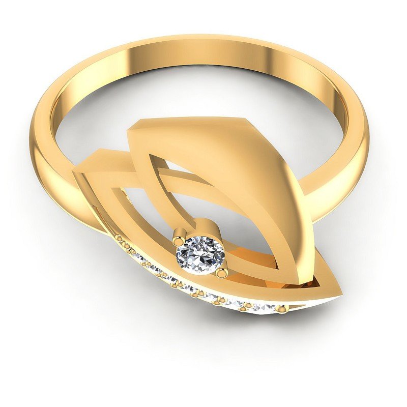 Round Diamonds 0.25CT Fashion Ring in 14KT Yellow Gold