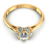 Round Diamonds 0.60CT Fashion Ring in 14KT Yellow Gold
