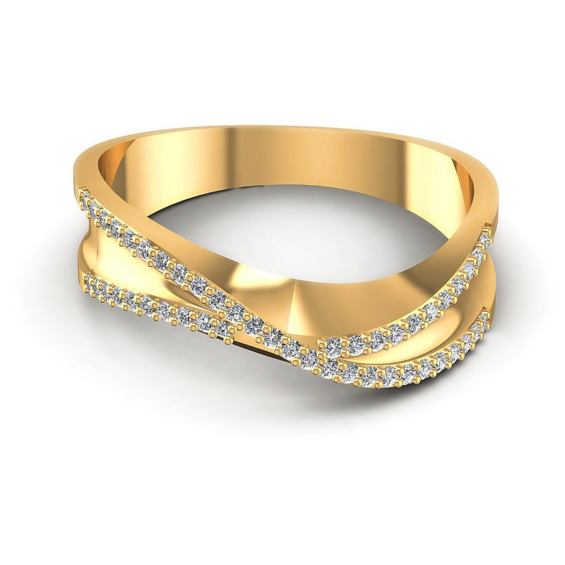 Round Diamonds 0.30CT Diamonds Wedding Band in 14KT Yellow Gold