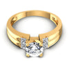 Princess and Round Diamonds 0.60CT Engagement Ring in 14KT Yellow Gold